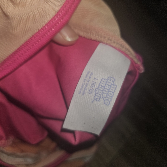 Pink and Orange Sleeveless Leotard - Picture 3 of 4